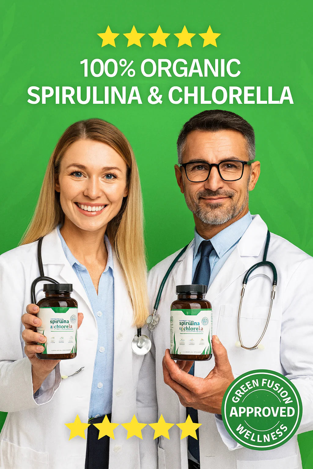 Spirulina Chlorella | Natural Glucose Control, Detox and Antioxidant