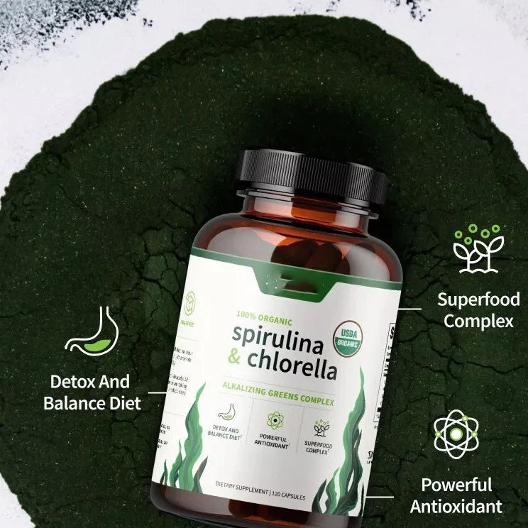 Spirulina Chlorella | Natural Glucose Control, Detox and Antioxidant