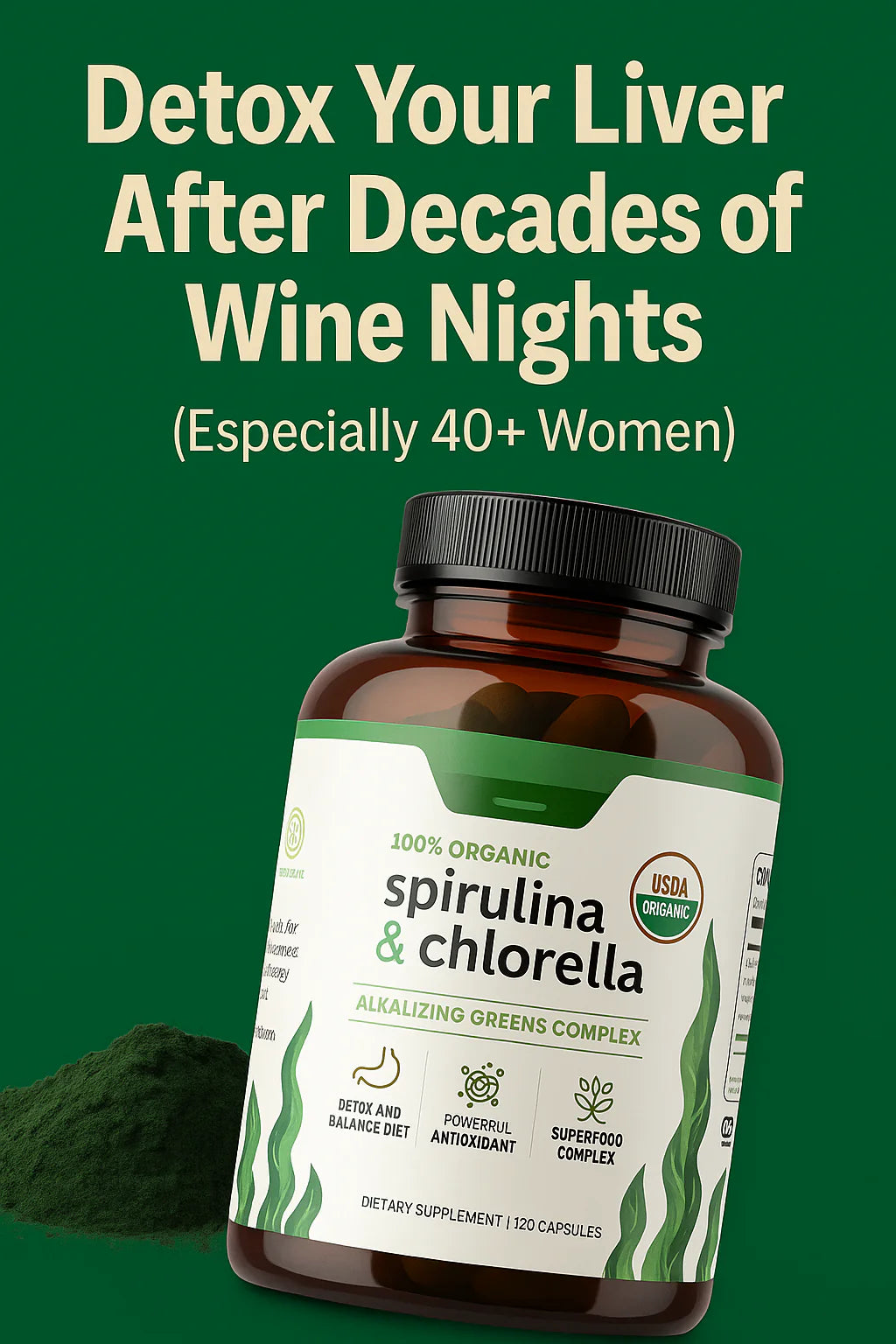 Spirulina Chlorella | Natural Glucose Control, Detox and Antioxidant
